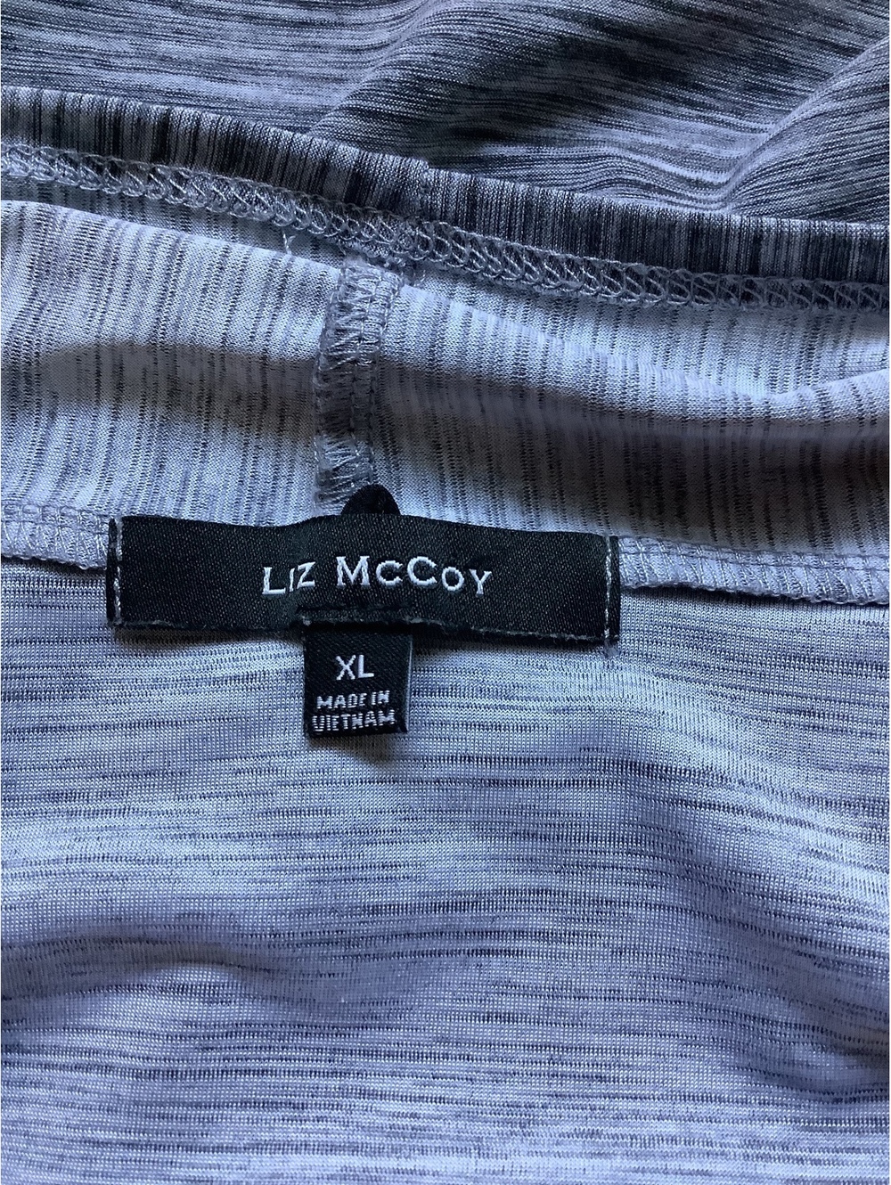 Liz McCoy Women's Gray and Black Open Front Cardigan XL - Picture 5 of 6